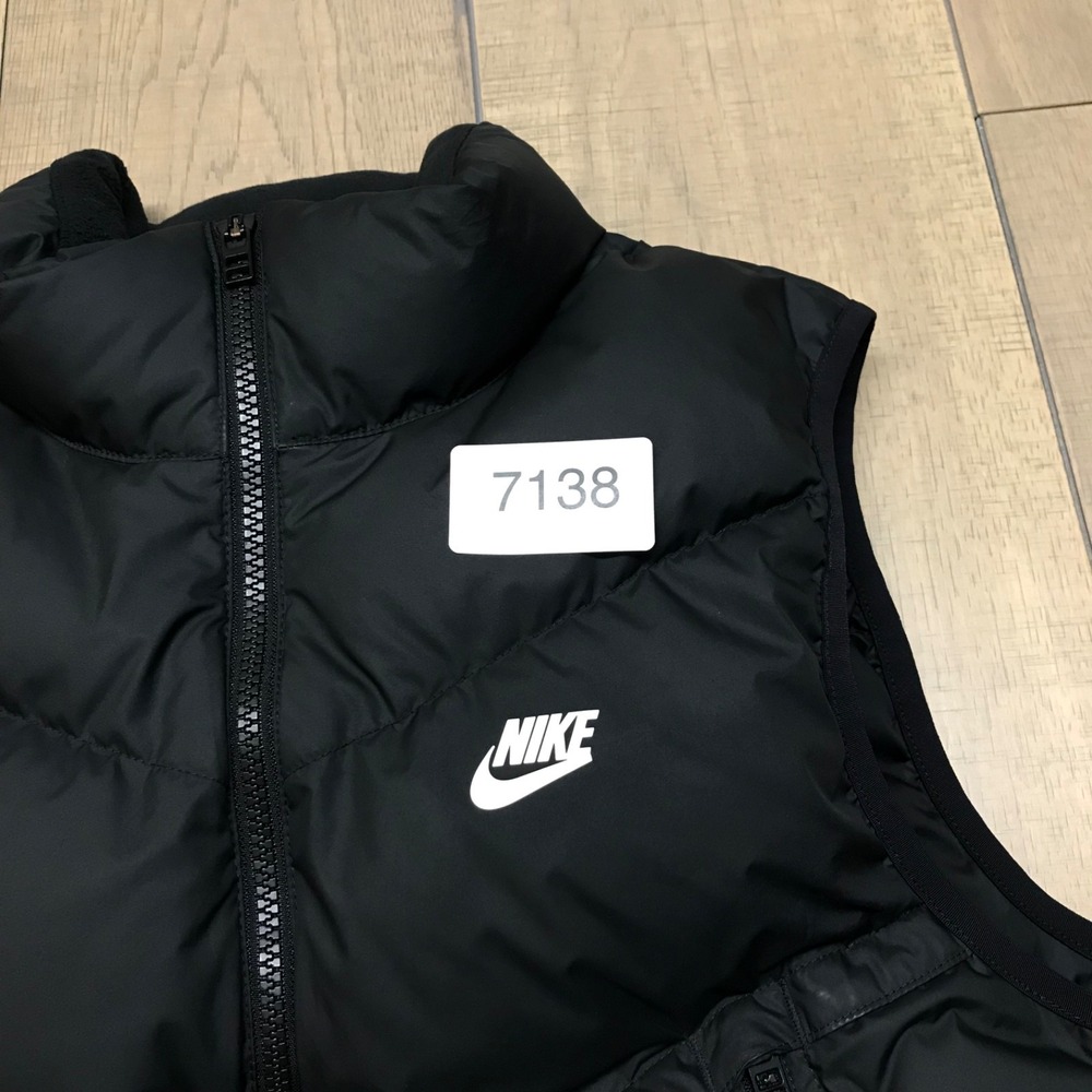 Nike Vest Mens Size S Black Puffer Down Fill Insulated Storm Fit Windrunner Run - Picture 12 of 13